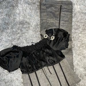 Bebe linen 2 piece suit